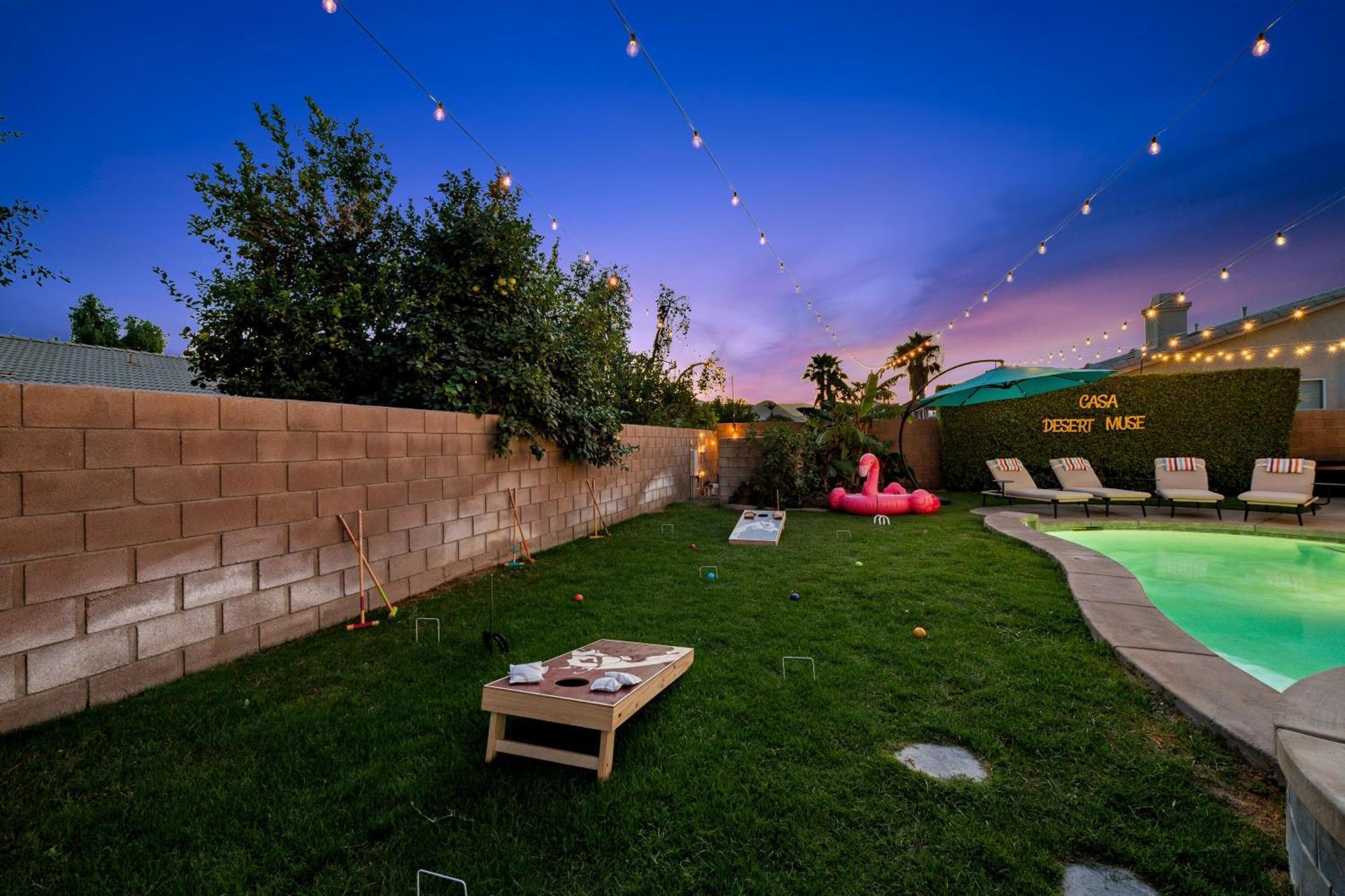 Casa Desert Muse With Heated Pool Spa Firepit Mini Golf And Games Индиоу Екстериор снимка