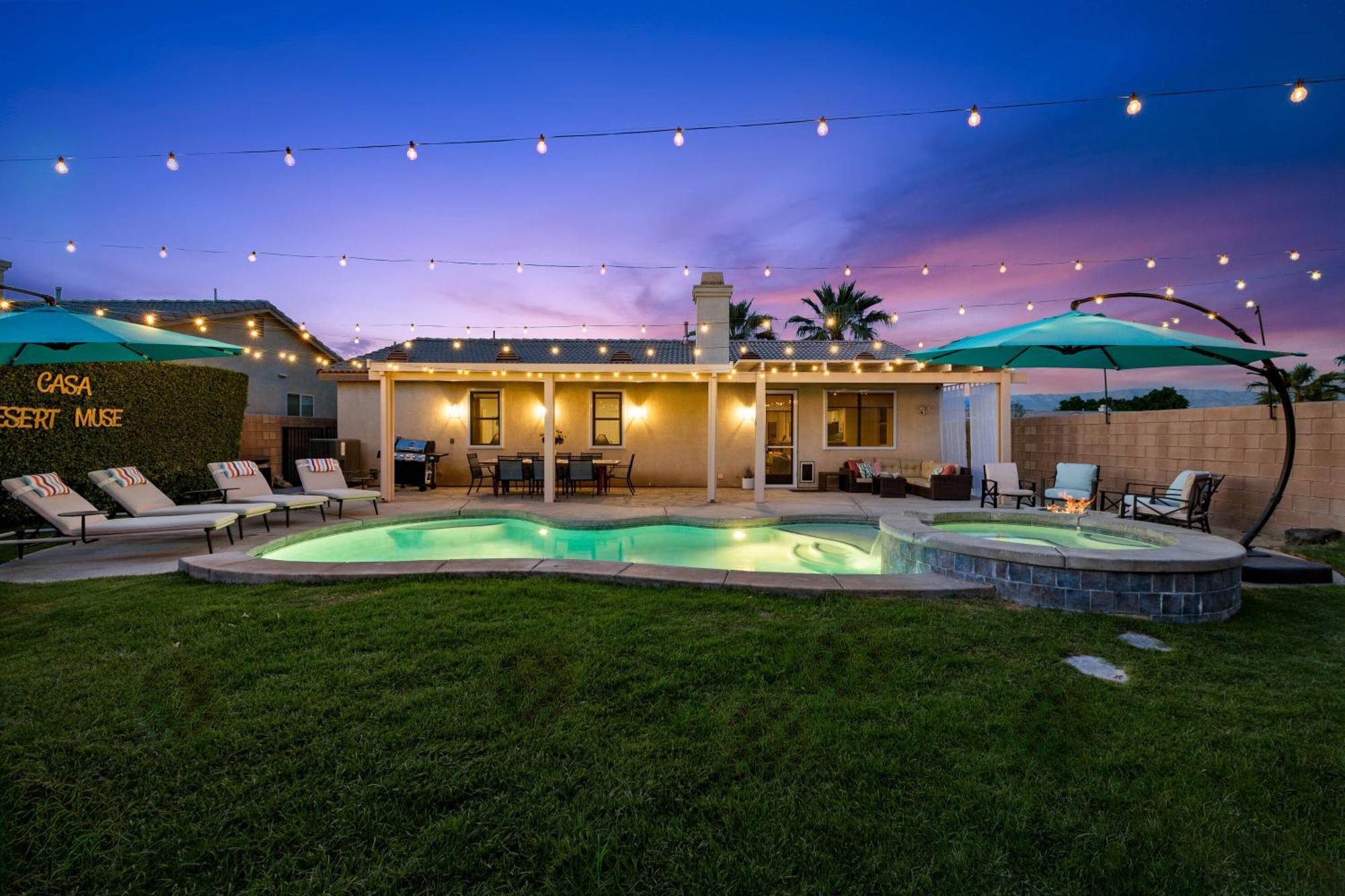 Casa Desert Muse With Heated Pool Spa Firepit Mini Golf And Games Индиоу Екстериор снимка