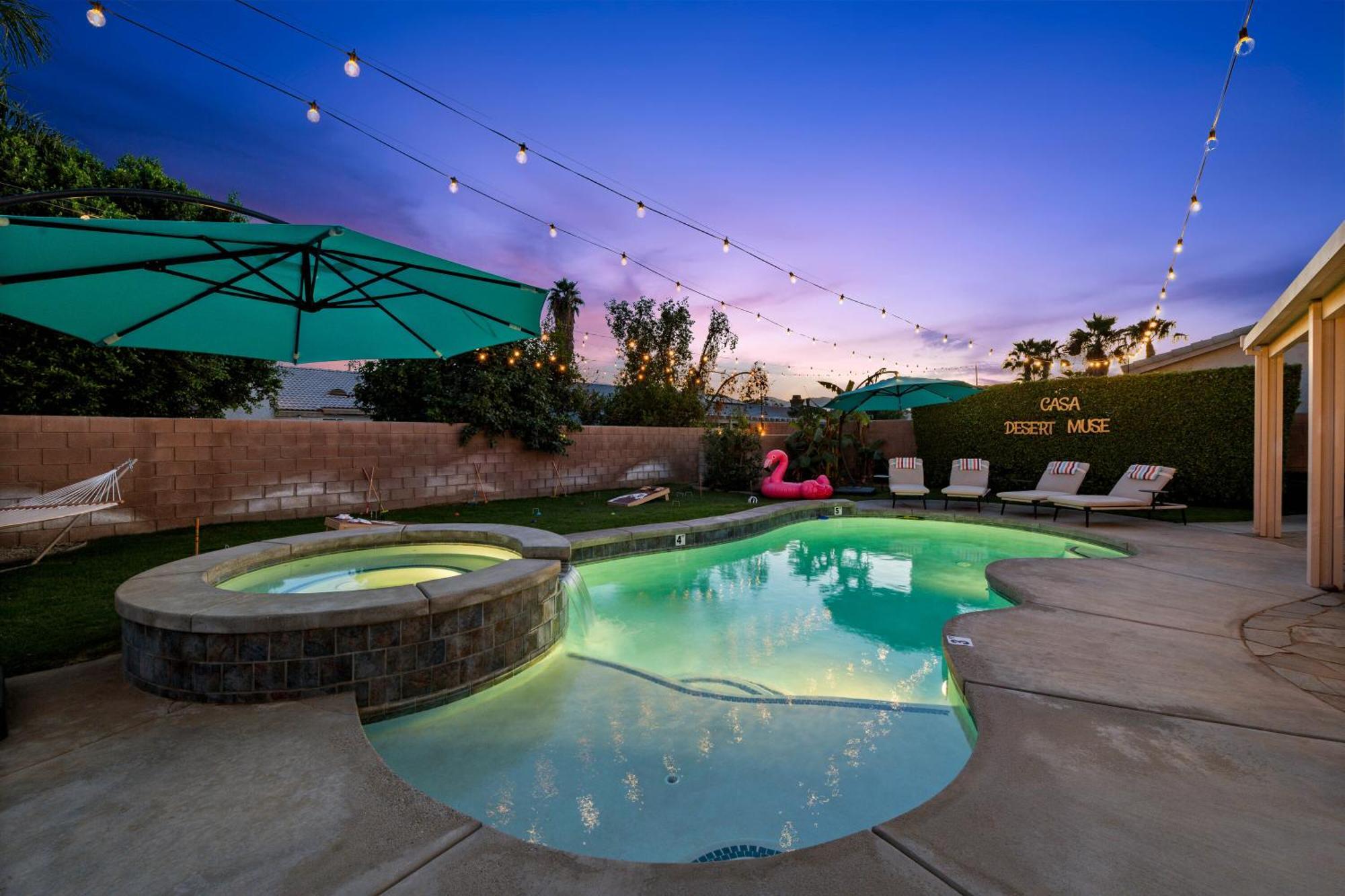 Casa Desert Muse With Heated Pool Spa Firepit Mini Golf And Games Индиоу Екстериор снимка